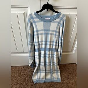 Pink Lily Blue and White Mini Dress